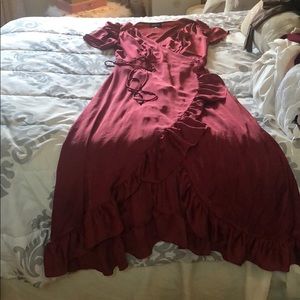VICI Silk burgundy long dress